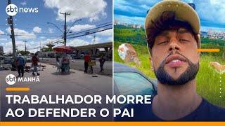 Homem morre esfaqueado ao defender o pai durante discussão em feira | #SBTManha