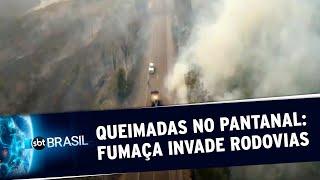 Pantanal: fumaça de queimadas invade rodovias e deixa cidades isoladas | SBT Brasil (28/09/20)