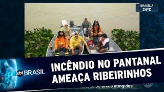 Bombeiros resgatam moradores de áreas atingidas por incêndio no Pantanal | SBT Brasil (26/09/20)