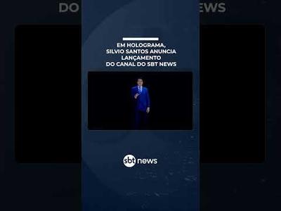 Em holograma, Silvio Santos anuncia o lançamento do canal do SBT News