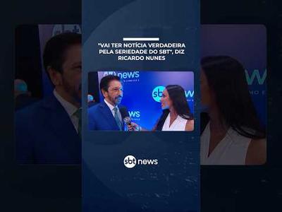 "Vai ter notícia verdadeira pela seriedade do SBT News", diz Ricardo Nunes