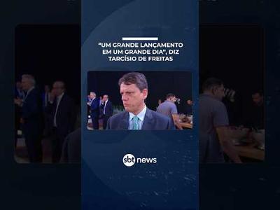 "Um grande lançamento em um grande dia", diz Tarcísio de Freitas sobre o canal SBT News