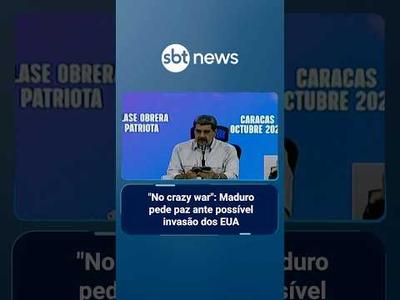 "No crazy war": Maduro pede paz ante possível invasão militar dos EUA | #SBTNoticias