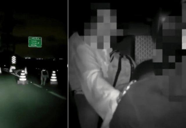 Motorista por aplicativo escapa de cones usados por criminosos para bloquear rodovia Imigrantes em SP; vídeo