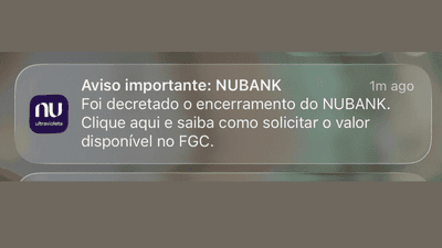 Nubank assusta clientes com aviso errado de liquidação