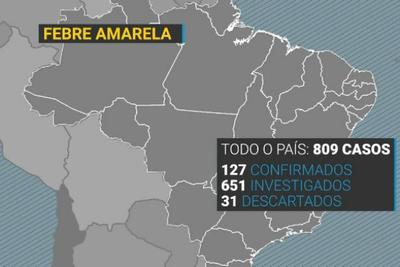 Número de casos de febre amarela bate recorde histórico