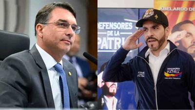 Flávio Bolsonaro comemora vitória de Espriella na Colômbia