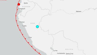 Terremoto de magnitude 5,7 atinge região amazônica do Peru