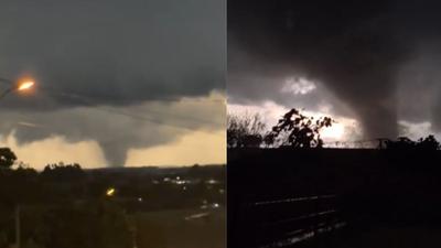 Tornado deixa três feridos e destrói casas no RS
