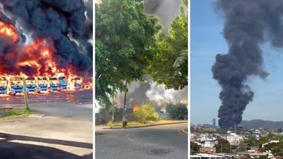 Empresas se mobilizam após incêndio em garagem de ônibus em BH