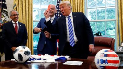 Infantino admite ligação de Trump, mas nega interferência 