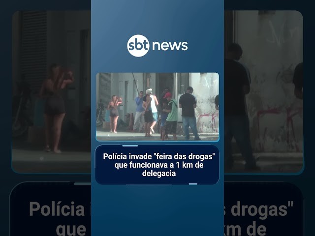 Polícia invade "feira das drogas" que funcionava a 1 km de delegacia