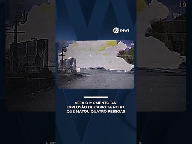 Vídeo mostra momento em que carreta explode em rodovia no RJ; quatro pessoas morreram
