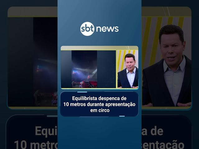Equilibrista despenca de 10 metros durante apresentação em circo no RJ | #PrimeiroImpacto