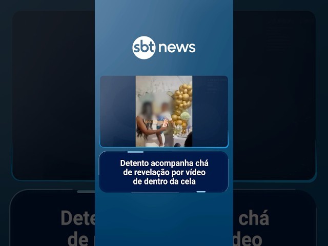 Detento acompanha chá de revelação por vídeo de dentro da cela no RJ | #SBTManhã