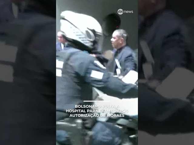Bolsonaro volta a hospital para exames após autorização de Moraes; veja chegada