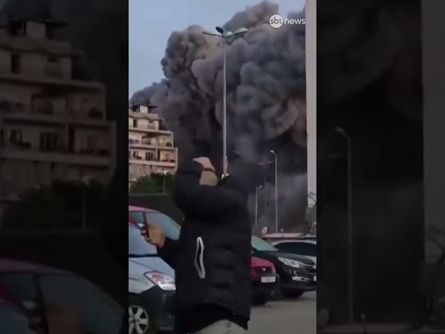 Prédio desaba no centro de Beirute após ataque aéreo de Israel