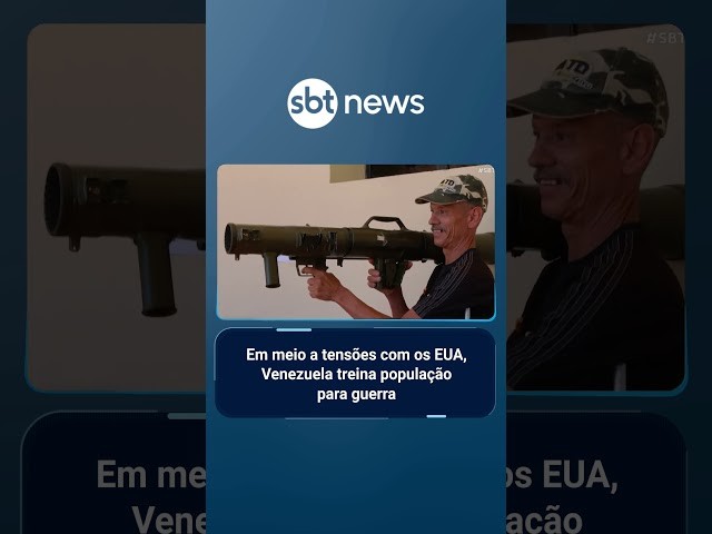 Venezuela começa a treinar civis para luta armada em meio a tensões com os EUA | #SBTBrasil