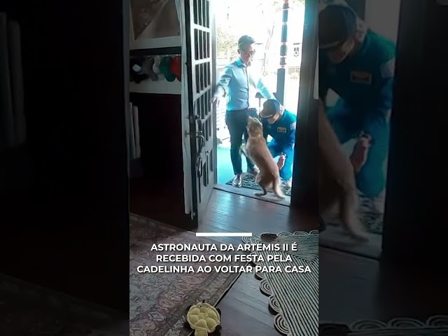 Astronauta da Artemis II é recebida com festa pela cadelinha ao voltar para casa