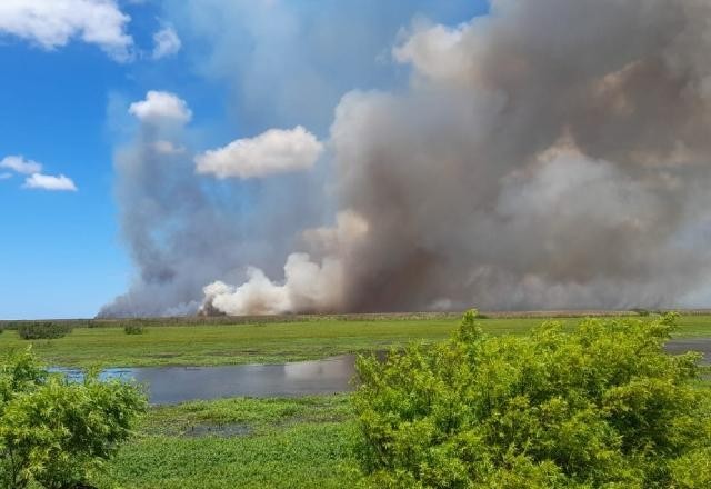 Imagem da noticia Incêndio na Estação Ecológica do Taim já dura dois dias no Rio Grande do Sul