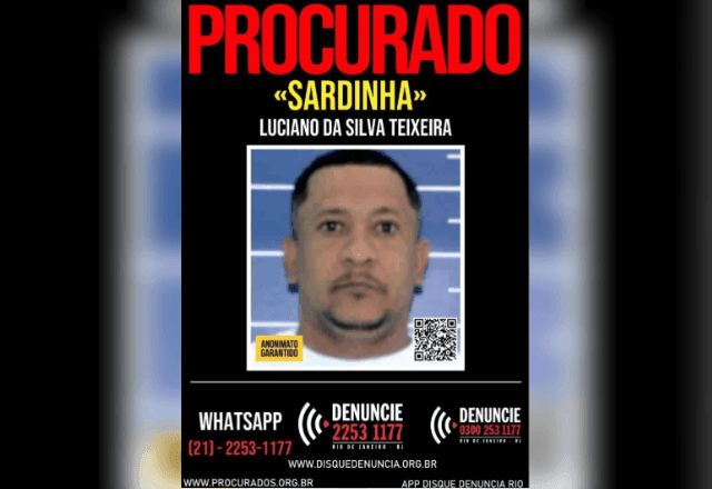 Imagem da noticia Bope faz operação para prender traficante "Sardinha", chefe de facção criminosa no Rio 