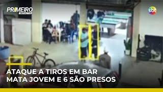 Jovem morre e quatro ficam feridos em ataque a bar; seis são presos | #PrimeiroImpacto Jovem morre e quatro ficam feridos em ataque a bar; seis são presos | #PrimeiroImpacto
