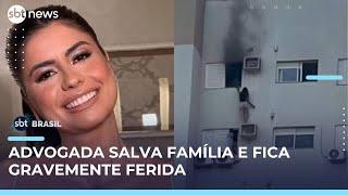 Advogada está em estado gravíssimo após salvar família em incêndio em Cascavel (PR) | #SBTBrasil Advogada está em estado gravíssimo após salvar família em incêndio em Cascavel (PR) | #SBTBrasil