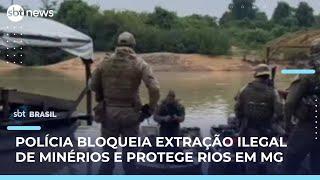 Polícia Civil combate extração ilegal de minérios em rios de Mato Grosso | #SBTBrasil Polícia Civil combate extração ilegal de minérios em rios de Mato Grosso | #SBTBrasil