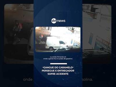 Flagra: "Gangue do caramelo" persegue e entregador sofre acidente | #SBTManha Flagra: "Gangue do caramelo" persegue e entregador sofre acidente | #SBTManha