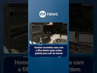 Homem incendeia casa com a filha dentro após ordem judicial para sair do imóvel | #SBTManha Homem incendeia casa com a filha dentro após ordem judicial para sair do imóvel | #SBTManha