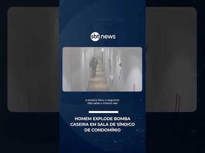 Homem explode bomba caseira em sala de síndico de condomínio e foge | #SBTNoticias Homem explode bomba caseira em sala de síndico de condomínio e foge | #SBTNoticias