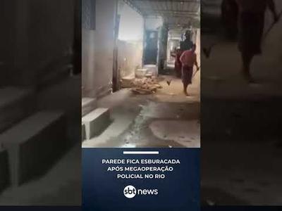 Parede crivada de tiros após megaoperação mais letal da história do Rio | #SBTNews Parede crivada de tiros após megaoperação mais letal da história do Rio | #SBTNews