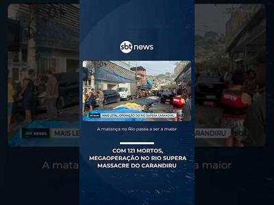 Com 121 mortos, megaoperação no Rio supera massacre do Carandiru | #SBTBrasil Com 121 mortos, megaoperação no Rio supera massacre do Carandiru | #SBTBrasil