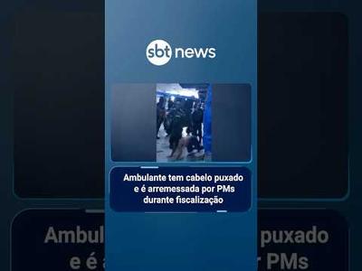 Ambulante tem cabelo puxado e é arremessada por PMs durante fiscalização no centro de SP | #SBTManha Ambulante tem cabelo puxado e é arremessada por PMs durante fiscalização no centro de SP | #SBTManha