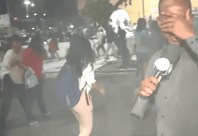 Repórter do SBT é atingido por spray de pimenta lançado pela PM em protesto no RJ Repórter do SBT é atingido por spray de pimenta lançado pela PM em protesto no RJ