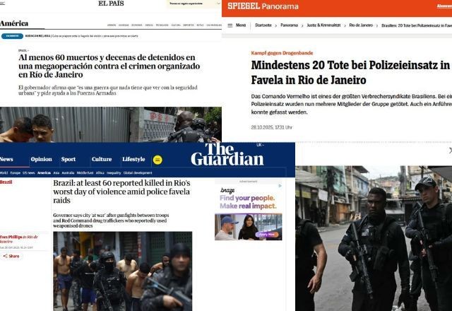 Imagem da noticia Imprensa internacional repercute megaoperação no Rio com mais de 60 mortos