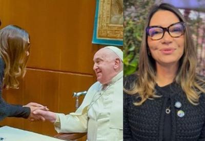 Janja diz que agradeceu ao papa Francisco por orações pela saúde de Lula: "Perguntou muito sobre isso" Janja diz que agradeceu ao papa Francisco por orações pela saúde de Lula: "Perguntou muito sobre isso"