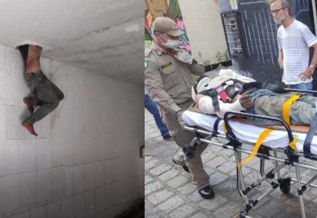 Imagem da noticia Ladrão fica 10 horas preso no telhado em tentativa de roubo frustrada