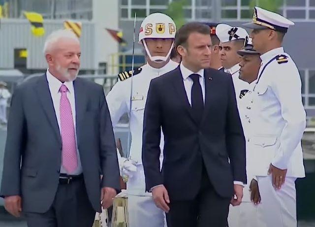 Lula e Macron inauguram submarino no Rio com transferência de tecnologia Lula e Macron inauguram submarino no Rio com transferência de tecnologia