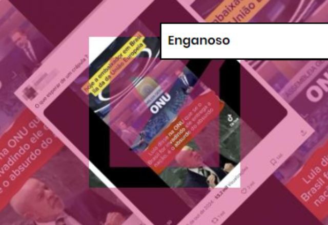 Imagem da noticia ENGANOSO: Lula não disse na ONU que entregaria o Brasil em caso de invasão
