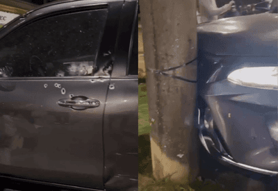 Homem é baleado dentro de carro blindado atingido por mais de 15 tiros na Barra da Tijuca (RJ) Homem é baleado dentro de carro blindado atingido por mais de 15 tiros na Barra da Tijuca (RJ)