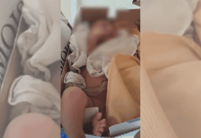 Bebê abandonado em caixa de sapatos no lixo é encontrado por adolescentes, no Rio Grande do Norte Bebê abandonado em caixa de sapatos no lixo é encontrado por adolescentes, no Rio Grande do Norte
