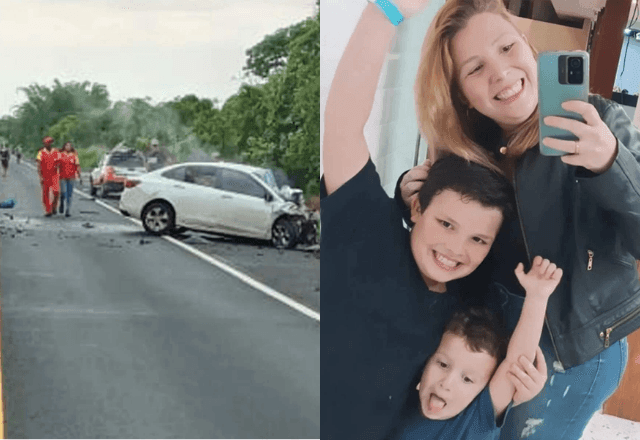 Imagem da noticia Mãe e dois filhos morrem em colisão entre carro e caminhão em MG