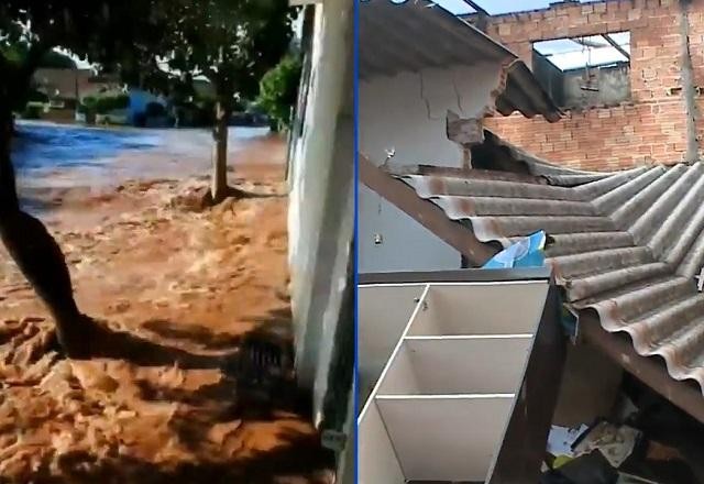 Imagem da noticia PR: temporal faz barragem transbordar e bairros são inundados