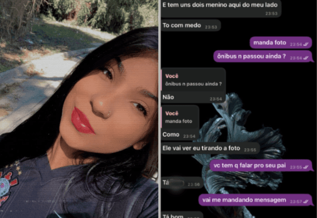 Adolescente desaparece após relatar medo em mensagens para amiga Adolescente desaparece após relatar medo em mensagens para amiga