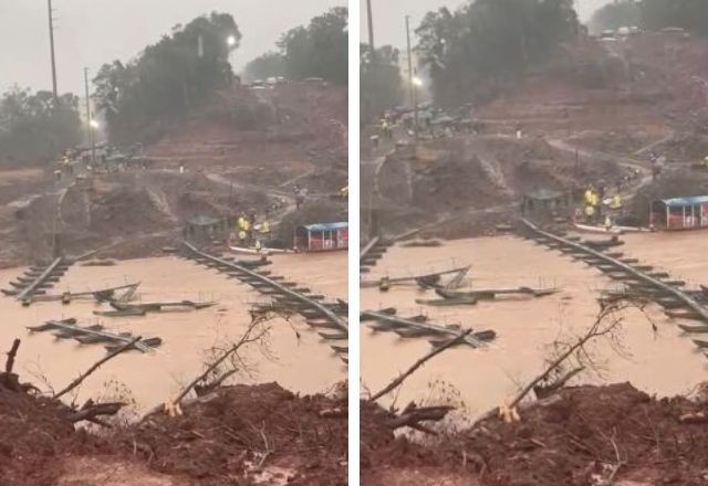 Imagem da noticia Passarela construída pelo Exército para ligar Lajeado e Arroio do Meio é destruída pelas chuvas
