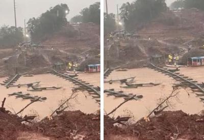 Passarela construída pelo Exército para ligar Lajeado e Arroio do Meio é destruída pelas chuvas Passarela construída pelo Exército para ligar Lajeado e Arroio do Meio é destruída pelas chuvas