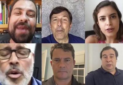 Na brincadeira de calouros, mais de 18 adversários políticos se unem Na brincadeira de calouros, mais de 18 adversários políticos se unem