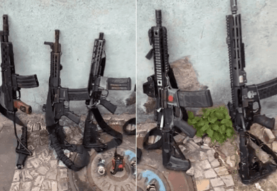 Arsenal apreendido em megaoperação no RJ tem armas de 7 países, diz polícia Arsenal apreendido em megaoperação no RJ tem armas de 7 países, diz polícia