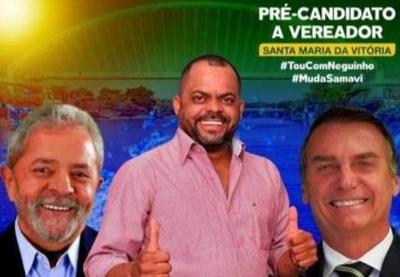 "Era só brincadeira", diz candidato de santinho com Lula e Bolsonaro "Era só brincadeira", diz candidato de santinho com Lula e Bolsonaro